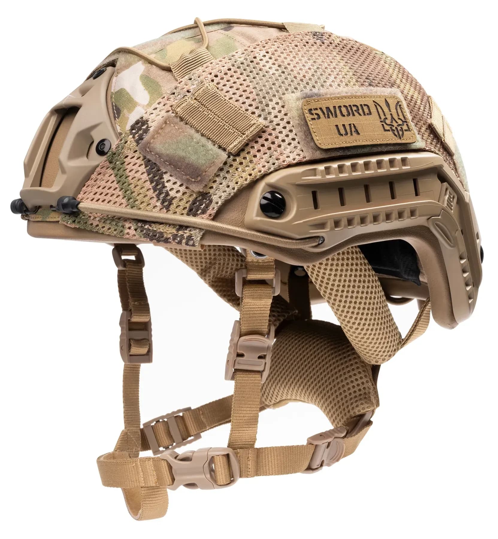 Шолом балістичний каска FAST Helmet NIJ IIIA койот+кавер мультикам